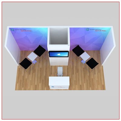 10x20 Trade Show Booth Rental Package 225 Top-Down View - LV Exhibit Rentals in Las Vegas