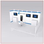 10x20 Trade Show Booth Rental Package 226 Angle View - LV Exhibit Rentals in Las Vegas