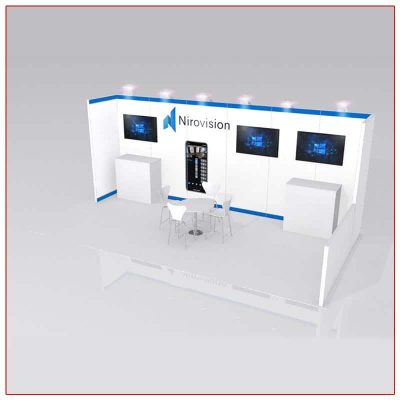 10x20 Trade Show Booth Rental Package 226 Angle View - LV Exhibit Rentals in Las Vegas