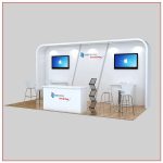 10x20 Trade Show Booth Rental Package 227 Angle View - LV Exhibit Rentals in Las Vegas