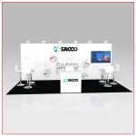 10x20 Trade Show Booth Rental Package 228 Front View - LV Exhibit Rentals in Las Vegas