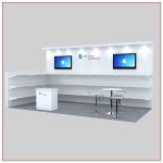 10x20 Trade Show Booth Rental Package 229 Angle Close-Up - LV Exhibit Rentals in Las Vegas