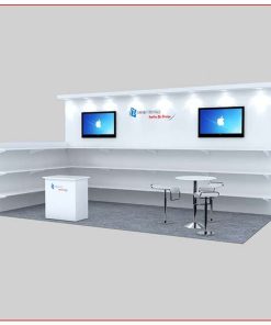 10x20 Trade Show Booth Rental Package 229 Angle Close-Up - LV Exhibit Rentals in Las Vegas