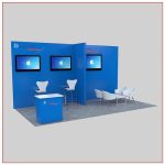 10x20 Trade Show Booth Rental Package 231 Angle View - LV Exhibit Rentals in Las Vegas