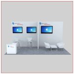 10x20 Trade Show Booth Rental Package 231 Front View - LV Exhibit Rentals in Las Vegas