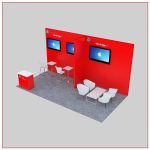 10x20 Trade Show Booth Rental Package 231 Top-Angle View - LV Exhibit Rentals in Las Vegas