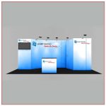 10x20 Trade Show Booth Rental Package 232 Front View - LV Exhibit Rentals in Las Vegas