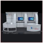 10x20 Trade Show Booth Rental Package 233 Front View - LV Exhibit Rentals in Las Vegas