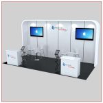 10x20 Trade Show Booth Rental Package 235 Front Angled View - LV Exhibit Rentals in Las Vegas
