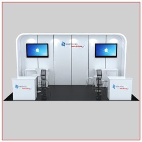 10x20 Trade Show Booth Rental Package 235A Front View - LV Exhibit Rentals in Las Vegas