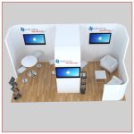 10x20 Trade Show Booth Rental Package 237 Top-Down View - LV Exhibit Rentals in Las Vegas