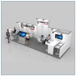 10x30 Trade Show Booth Rental Package 300 Angle View - LV Exhibit Rentals in Las Vegas