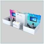 10x30 Trade Show Booth Rental Package 301 Angle View - LV Exhibit Rentals in Las Vegas