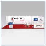 10x30 Trade Show Booth Rental Package 302 Front View - LV Exhibit Rentals in Las Vegas