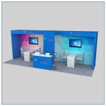 10x30 Trade Show Booth Rental Package 303 Front Angle View - LV Exhibit Rentals in Las Vegas