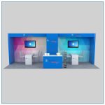 10x30 Trade Show Booth Rental Package 303 Front View - LV Exhibit Rentals in Las Vegas