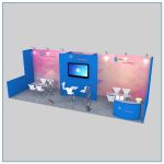 10x30 Trade Show Booth Rental Package 305 Angle View - LV Exhibit Rentals in Las Vegas