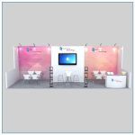 10x30 Trade Show Booth Rental Package 305 Front View - LV Exhibit Rentals in Las Vegas