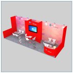 10x30 Trade Show Booth Rental Package 305 Top-Angle View - LV Exhibit Rentals in Las Vegas