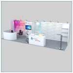 10x30 Trade Show Booth Rental Package 307 Angle View - LV Exhibit Rentals in Las Vegas
