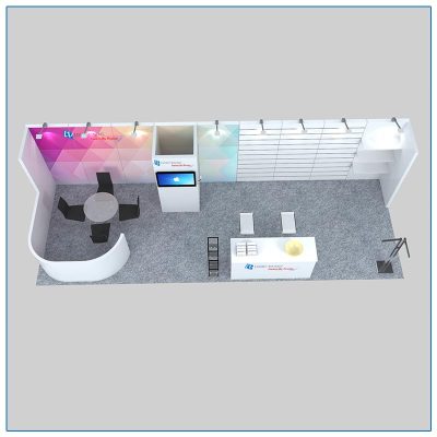 10x30 Trade Show Booth Rental Package 307 Top-Down View - LV Exhibit Rentals in Las Vegas