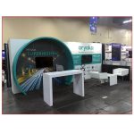 Aryaka - 10x20 Trade Show Booth Rental Package 204 Front View - LV Exhibit Rentals in Las Vegas