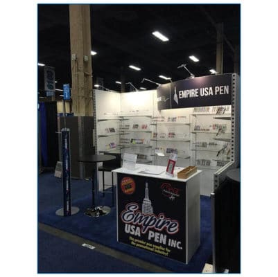 Empire USA Pen - 10x10 Trade Show Booth Rental Package 118 - Angle View - LV Exhibit Rentals in Las Vegas