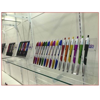 Empire USA Pen - 10x20 Trade Show Booth Rental Package 207 -Glass Shelves Product Display - LV Exhibit Rentals in Las Vegas