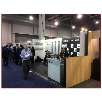 Inno Design - 10x20 Trade Show Booth Rental Package 214 Angle View - LV Exhibit Rentals in Las Vegas