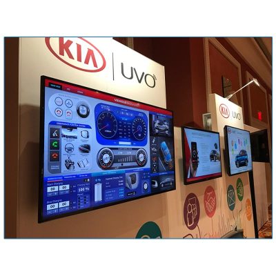 Kia - 10x10 Trade Show Booth Rental Package 115 - Close up of LED Monitors
