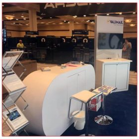 Valimail - 10x20 Trade Show Booth Rental Package 205 - Custom Reception Counter and Lightbox Kiosk - LV Exhibit Rentals in Las Vegas