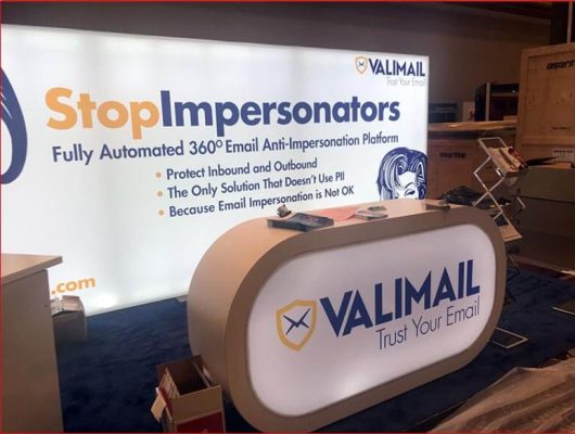 Valimail - 10x20 Trade Show Booth Rental Package 205 - Lightbox Display - LV Exhibit Rentals in Las Vegas