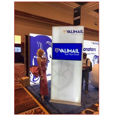 Valimail - 10x20 Trade Show Booth Rental Package 205 - Lightbox Kiosk - LV Exhibit Rentals in Las Vegas