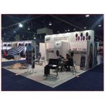 20x20 Trade Show Booth Rental Package 400 - Angle View - LV Exhibit Rentals in Las Vegas