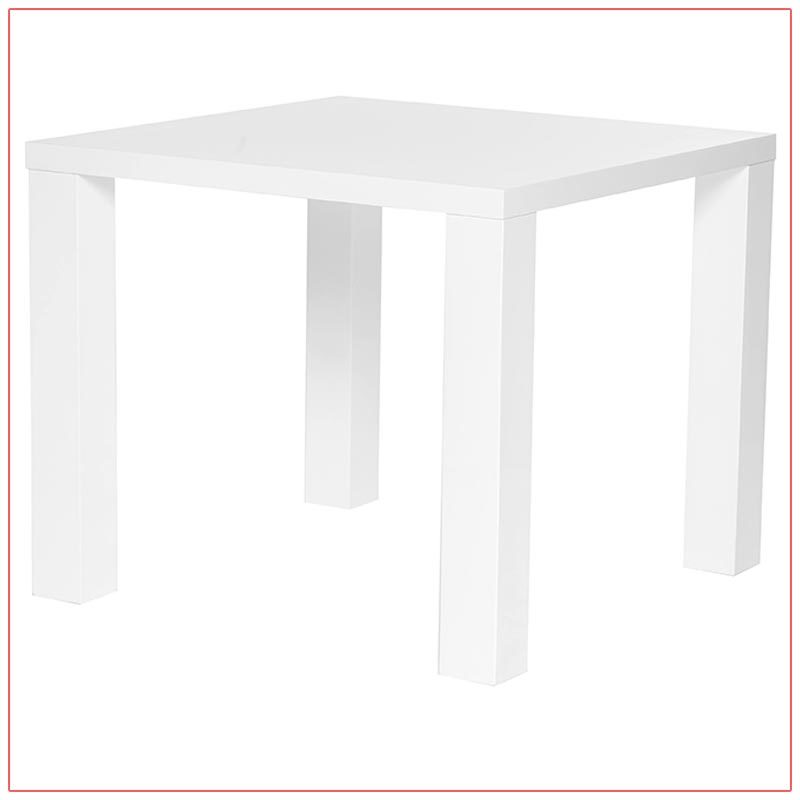 Abby Cafe Table - White - LV Exhibit Rentals in Las Vegas