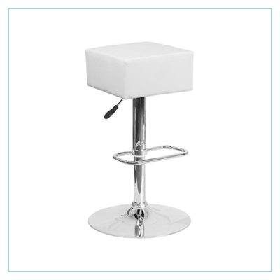 Cube Bar Stools - White - Trade Show Furniture Rentals from LV Exhibit Rentals in Las Vegas