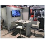 Cyd Adjustable Bar Stools - White - LV Exhibit Rentals in Las Vegas