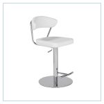 Draco Adjustable Bar Stools - White - Trade Show Furniture Rentals from LV Exhibit Rentals in Las Vegas