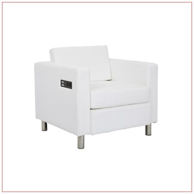 Jolt Bay Lounge Chairs - White - LV Exhibit Rentals in Las Vegas