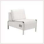 Jolt USB Armless Lounge Chairs - White - LV Exhibit Rentals in Las Vegas
