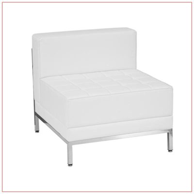 Tampa Armless Sectional - White - LV Exhibit Rentals in Las Vegas