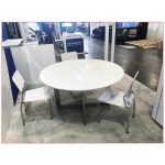 Tosca Cafe Table with White Top - LV Exhibit Rentals in Las Vegas