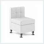Tuft Armless Lounge Chairs - White - LV Exhibit Rentals in Las Vegas