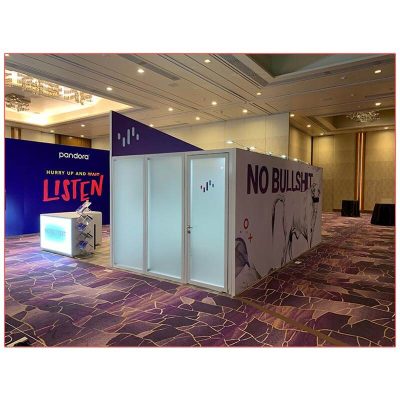 20x20 Trade Show Booth Rental Package 402 - Conference Room Side - LV Exhibit Rentals in Las Vegas