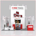 20x20 Trade Show Booth Rental Package 403 Front View - LV Exhibit Rentals in Las Vegas