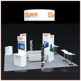 20x20 Trade Show Booth Rental Package 404 Side View - LV Exhibit Rentals in Las Vegas