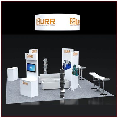 20x20 Trade Show Booth Rental Package 404 Side View - LV Exhibit Rentals in Las Vegas
