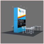 20x20 Trade Show Booth Rental Package 406 Side View - LV Exhibit Rentals in Las Vegas
