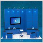 20x20 Trade Show Booth Rental Package 407 - Front View - LV Exhibit Rentals in Las Vegas