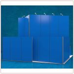 20x20 Trade Show Booth Rental Package 407 - Rear View - LV Exhibit Rentals in Las Vegas